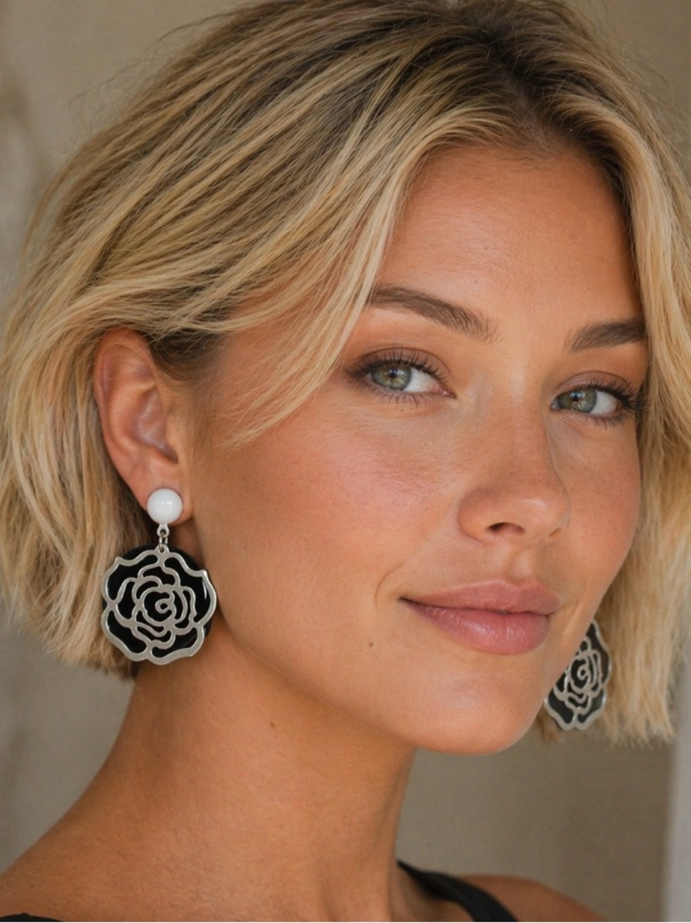 ❤️ CLEARANCE SPECIAL  BlackDrop Earrings - Elegant Black and Silver